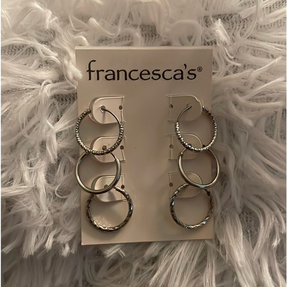 Francesca’s Silver Mini Hoop Earrings